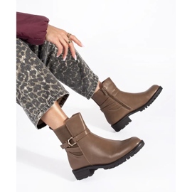 Bottines hautes marron pour femme brun 2