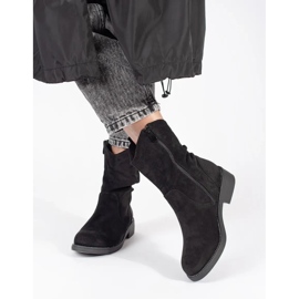Santiags femme en daim noir le noir 3