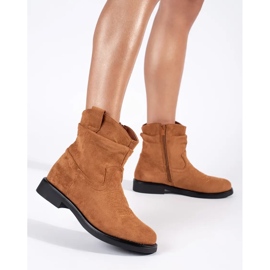 Santiags femme en daim marron brun 4