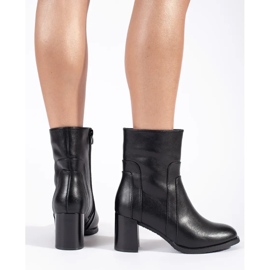 Bottines pour femmes en cuir noir de Sergio Leone le noir 2