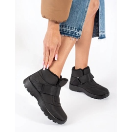 Bottes de neige confortables noires pour femmes 1