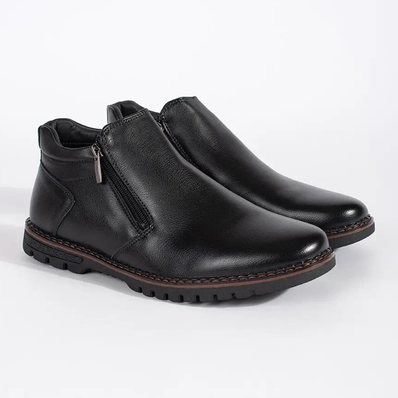 Bottines isolées noires pour hommes 1