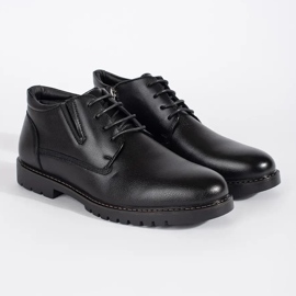 Bottines à lacets isolées noires pour homme 1