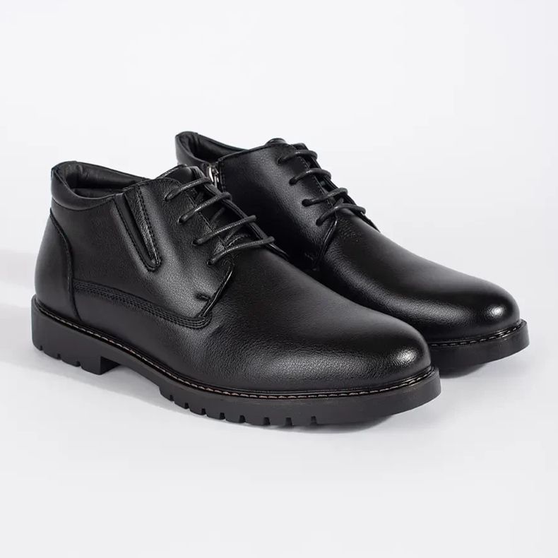 Bottines à lacets isolées noires pour homme le noir 1