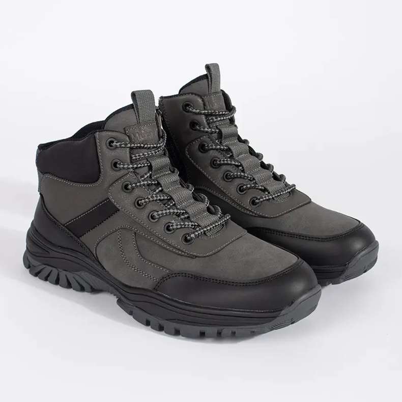Chaussures de trekking d'hiver grises pour hommes 1