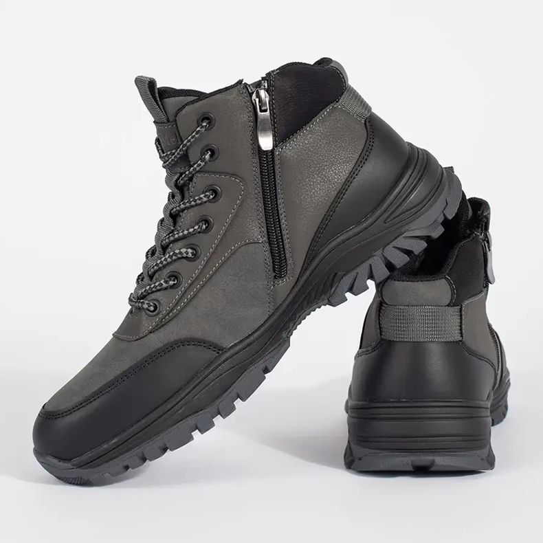 Chaussures de trekking d'hiver grises pour hommes 2