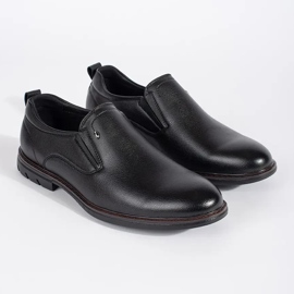 Chaussures à enfiler noires pour hommes 1