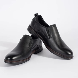 Chaussures à enfiler noires pour hommes le noir 2 Chaussures à enfiler noires pour hommes le noir 2