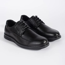 Chaussures à lacets noires pour hommes le noir 2