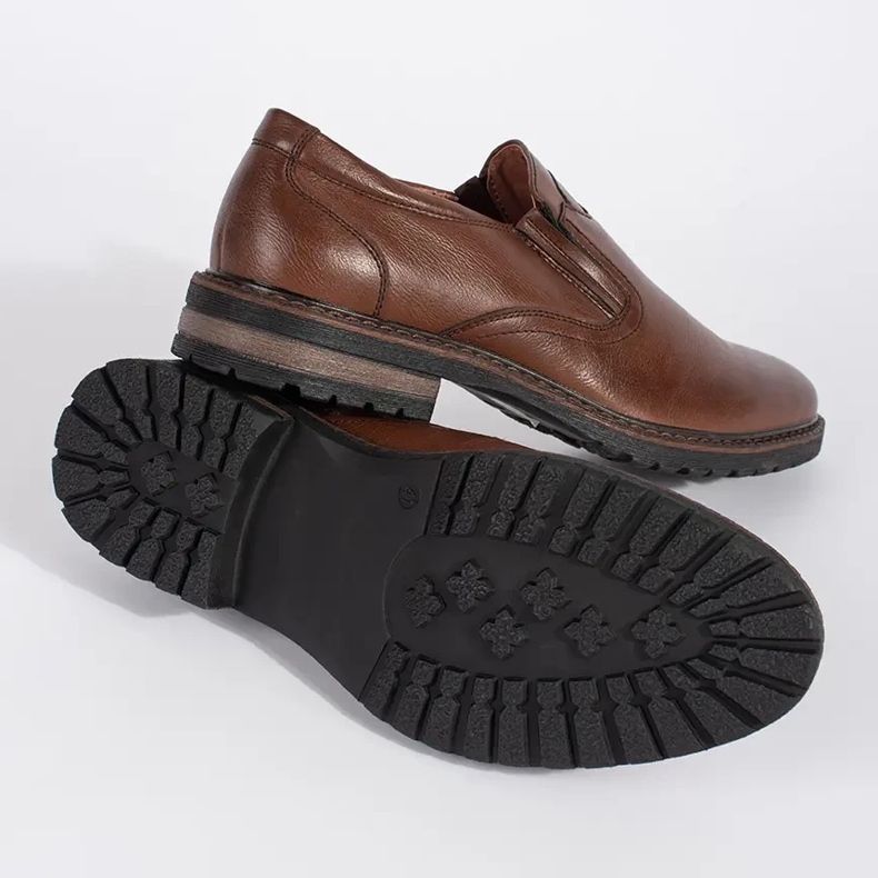 Mocassins homme marron brun 1