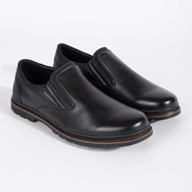 Chaussures à enfiler noires pour hommes le noir 2