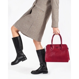 Bottes classiques pour femmes en cuir noir par Sergio Leone le noir 2