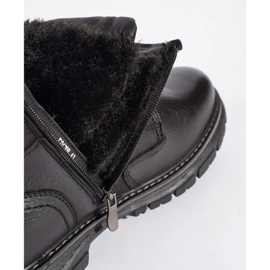 Bottines isolées à lacets homme noires 1