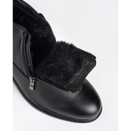 Bottes isolées d'hiver noires pour hommes 1