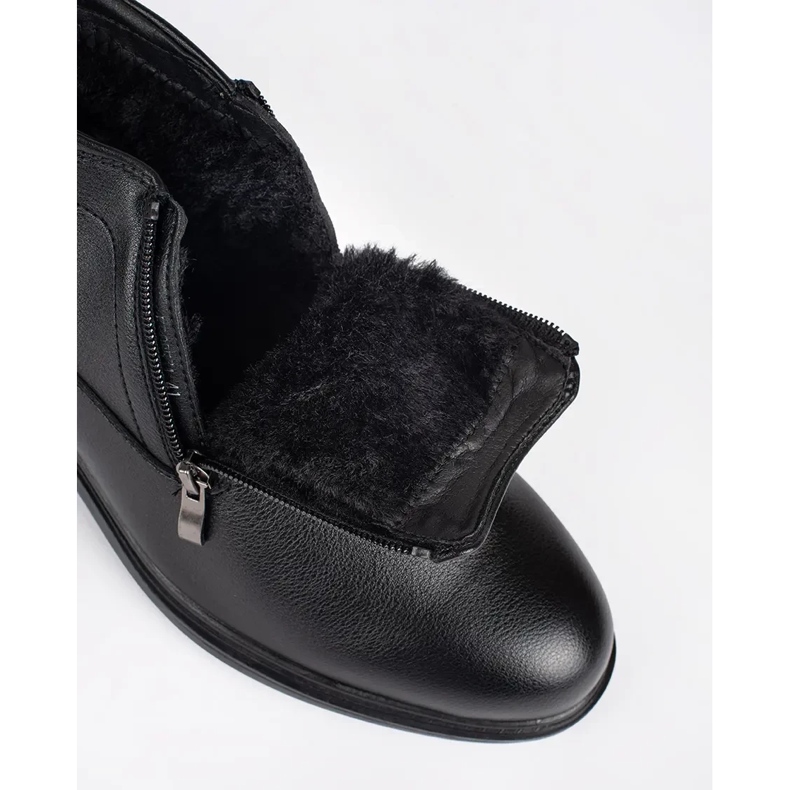 Bottes isolées d'hiver noires pour hommes le noir 1