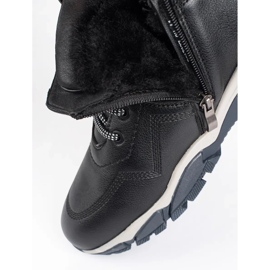 Bottines isolées à lacets homme noires 1