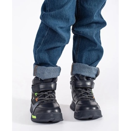 Bottes hautes isolées pour garçon bleu 1 Bottes hautes isolées pour garçon bleu 1