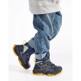 Bottes hautes isolées pour garçon bleu 1