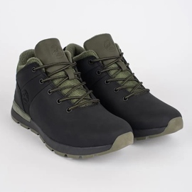 Vico Chaussures à lacets d'hiver pour hommes noires et vertes 1
