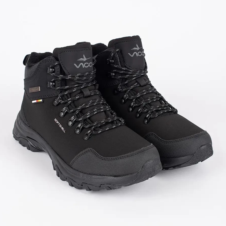 Vico Chaussures de trekking montantes noires pour hommes le noir 1