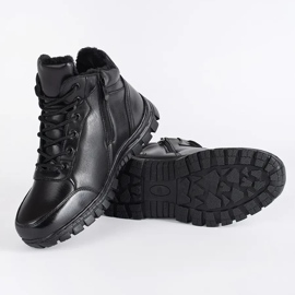 Bottes d'hiver isolées noires pour hommes 1