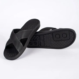 Shelvt Tongs de piscine noires pour hommes le noir 1