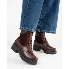 Seastar Bottes à forte dentelle à thèmes rouge 2