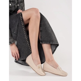 Goodin Chaussures de femmes beige avec un coin caché 3