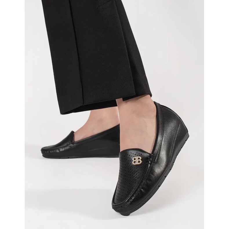 Goodin Chaussures de femmes noires avec un coin caché 2