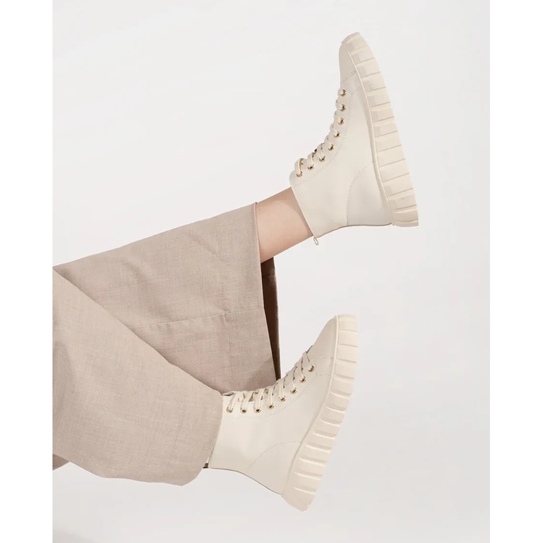 Goodin High Light -Beige Sneakers pour femmes sur la plate-forme 2