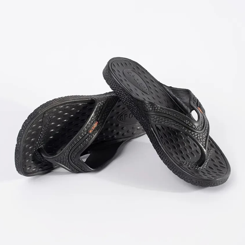 Black Men's Flip -flops le noir 1