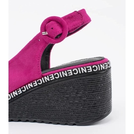 Goodin Sandales féminines sur les quartiers fuchsia rose 1