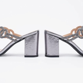 Silver High talons Sergio Leone avec des zircons argent 1