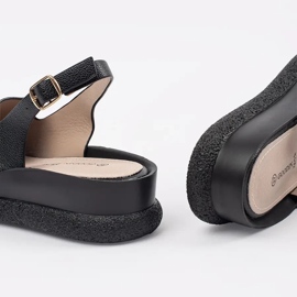 Goodin Sandales féminines confortables noires 1