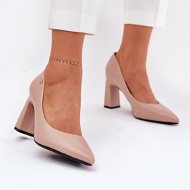 Vinceza Pompes élégantes sur la barbe Vincez 62221 beige 2