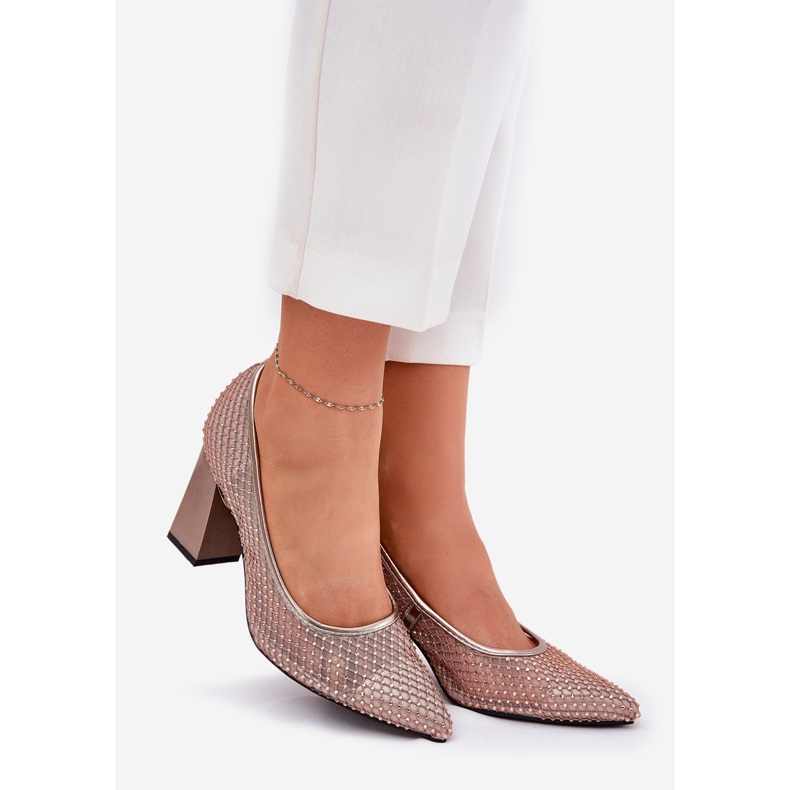 Vinceza Pompes en filet décorées sur le poteau beige Vincez 62211 1