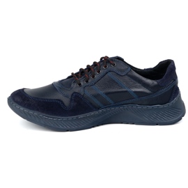Olivier Chaussures en cuir masculin -up Sport Style 315GT FLOTER FLOTER bleu 1