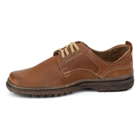 Olivier Chaussures en cuir masculin décontractées 221gt chameau marron brun 1