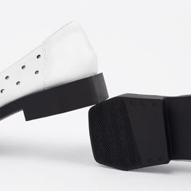 Goodin Chaussures de femmes blanches avec des trous et un arc 2