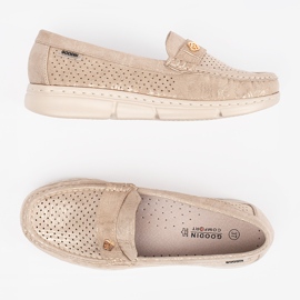 Goodin Boucages ouverts beige avec un élément doré 5