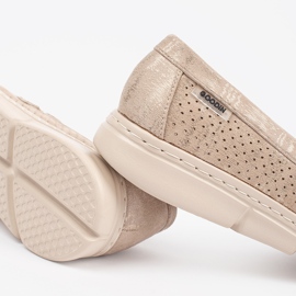 Goodin Boucages ouverts beige avec un élément doré 2