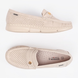 Goodin LIGNES DE LAGE-BEIGE OpenWork avec un élément doré 5