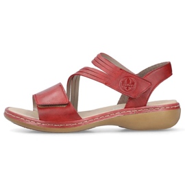 Sandales en cuir confortables Rieker W RKR685 rouge 14