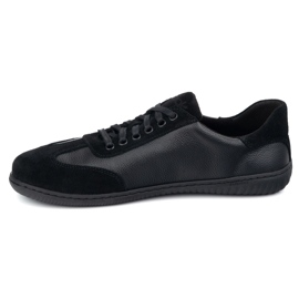 WASAK Chaussures en cuir minimaliste pour hommes aux pieds nus 0742W PEA NOIRS 1