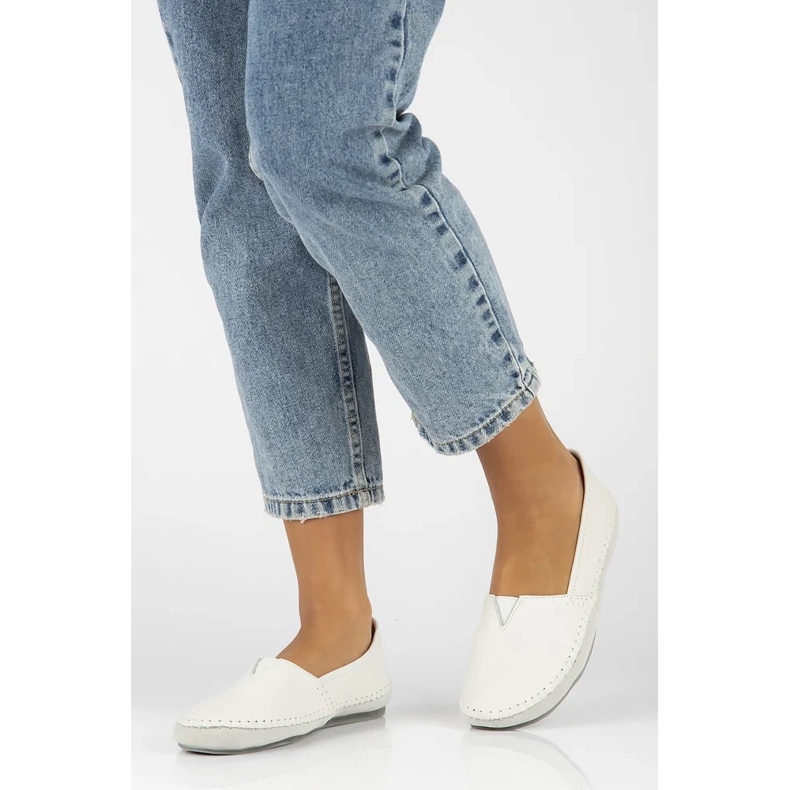 Filippo DP031 / 25 mocassins en cuir blanc 1