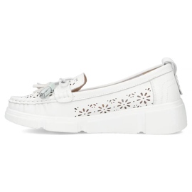 Filippo DP6705 / 25 mocassins en cuir blanc 1