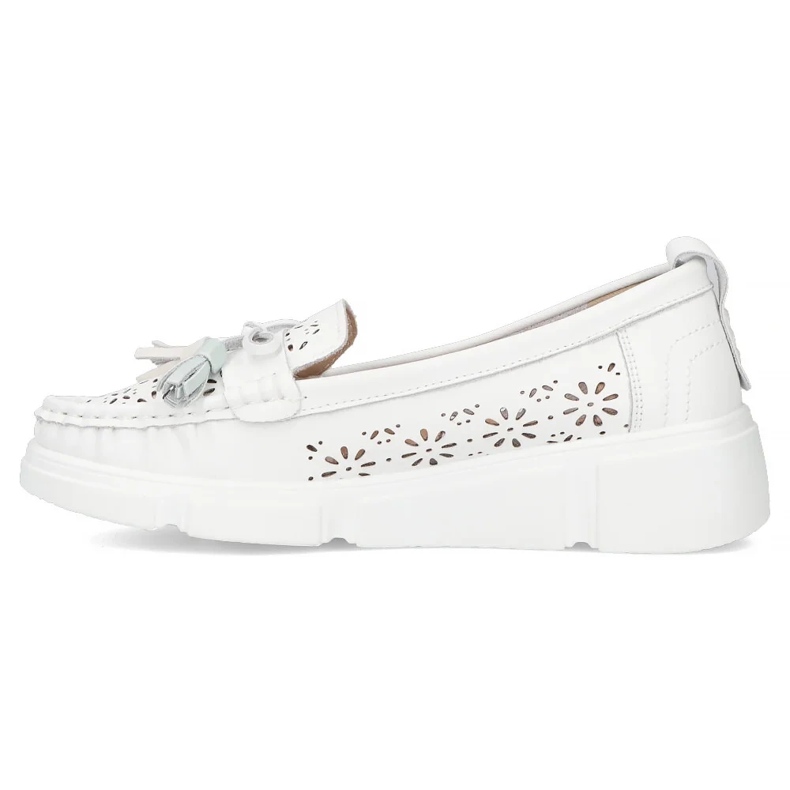 Filippo DP6705 / 25 mocassins en cuir blanc 1