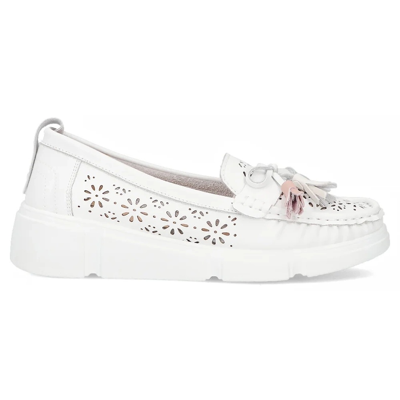 Filippo DP6705 / 25 mocassins en cuir blanc 2