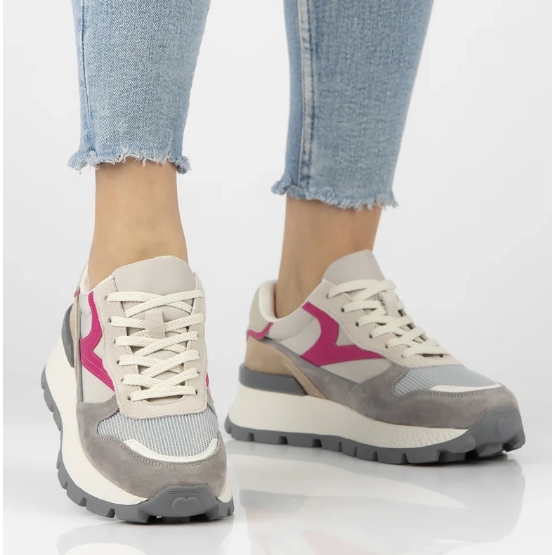 Filippo DP7070 / 25 baskets en cuir beige 2