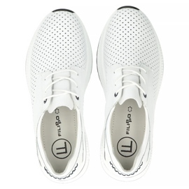 Filippo DP6022 / 25 baskets en cuir blanche 2